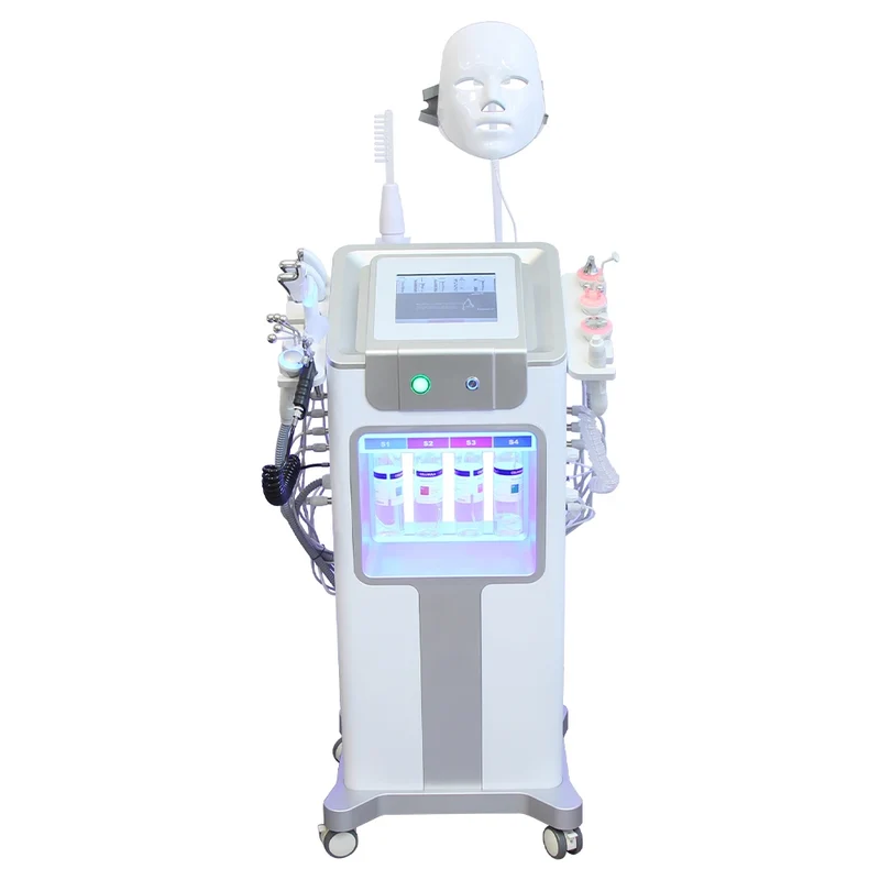 Gezichtsverzorgingsmachine – Schoonheidsmachine – Gezichtsreiniger – Huidverzorging – Vacuümtechnologie – Hydratatie Spraygun – LED-Lichtmasker