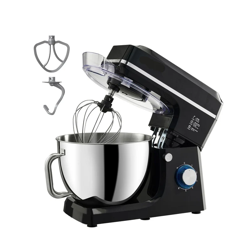 Standmixer – Keukenmixer – Deegmixer – Keukenrobot - Mengmachine – 7,8 Liter – Roestvrij Staal – 6 Snelheden