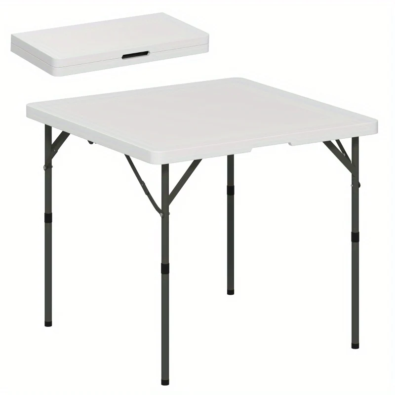 Inklapbare Tafel – Picknicktafel – Campingtafel – Tuin Tafel – Buiten Tafel – Verstelbare Hoogte – Stevig Metalen Frame