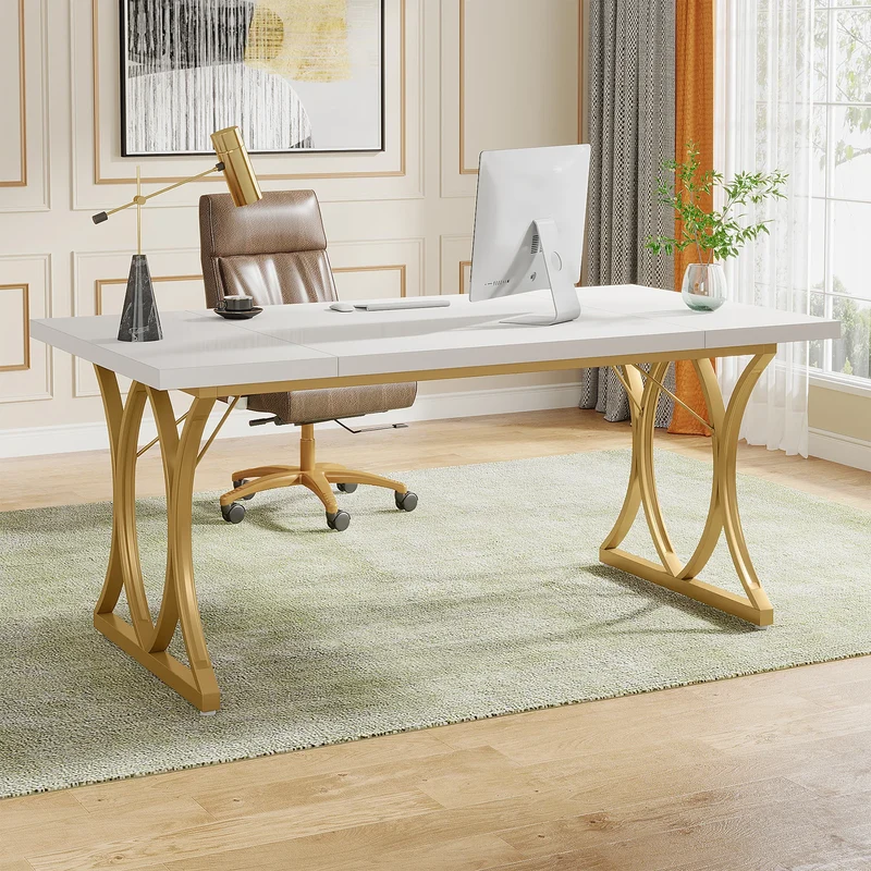Bureau – Werkplek – Thuiswerkplek – Studietafel – Vergadertafel – Metalen Frame – Slijtvast MDF Werkblad