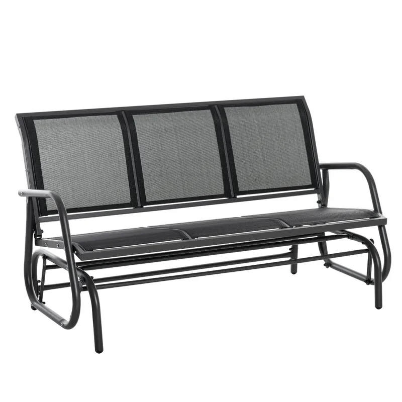 Tuinbank – Tuinmeubel – Schommelbank – Buitenbank – 3-Persoons – Metalen Frame – Weerbestendig Mesh