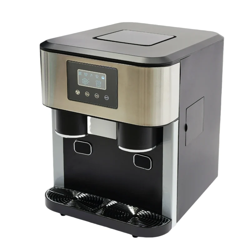 IJsmaker – Ijsmachine – Ijsblokjesmaker – Ijscrusher – Waterreservoir 1,8L – 100-150W Motorvermogen – LCD-Touchpaneel