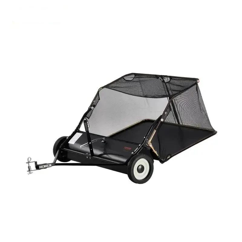 Veegwagen – Bladveger – Grasveger – Aanhanger – Tuinveger – Veegbreedte 132 Cm – Opvangzak 26 Kuubvoet
