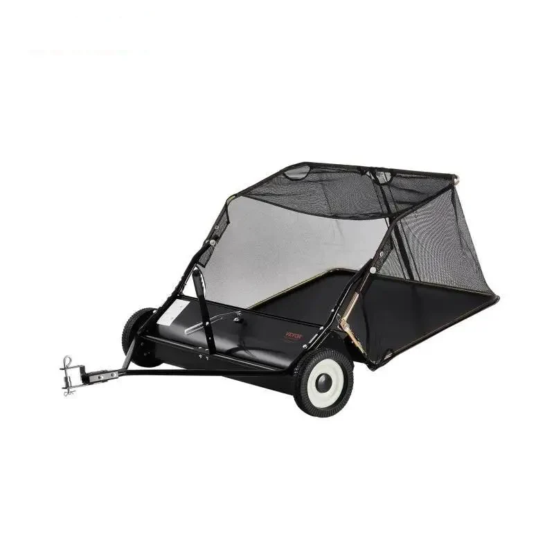 Gras- En Bladschepper – Tuinveger – Bladruimer – Grasveger – Opvangzak 12 Kuub – Instelbare Borstelhoogte – Brede Veegbreedte 106 Cm