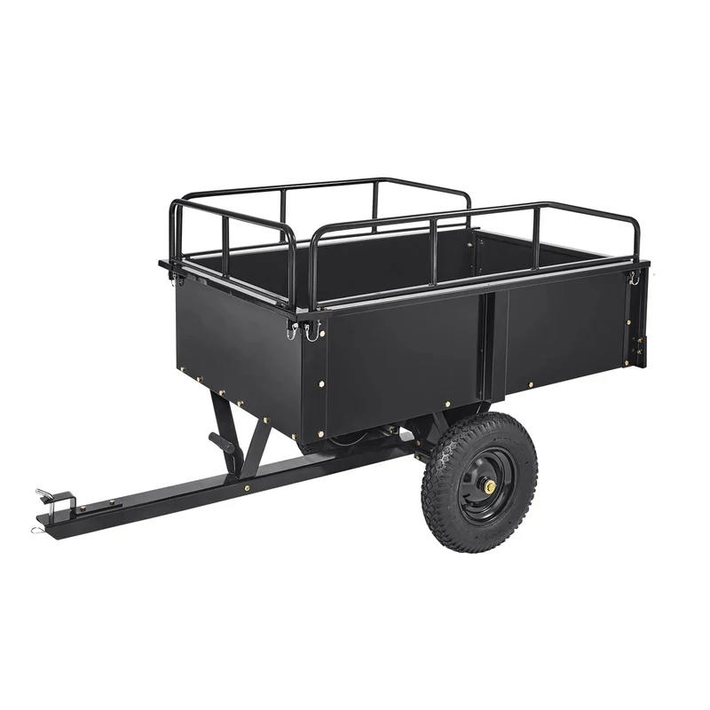 Aanhanger – Tuinaanhanger – Kipper – Grasmaaieraanhanger – ATV-aanhanger – 15 Kubieke Voet Laadruimte – 680 Kg Laadvermogen - 12CuFt