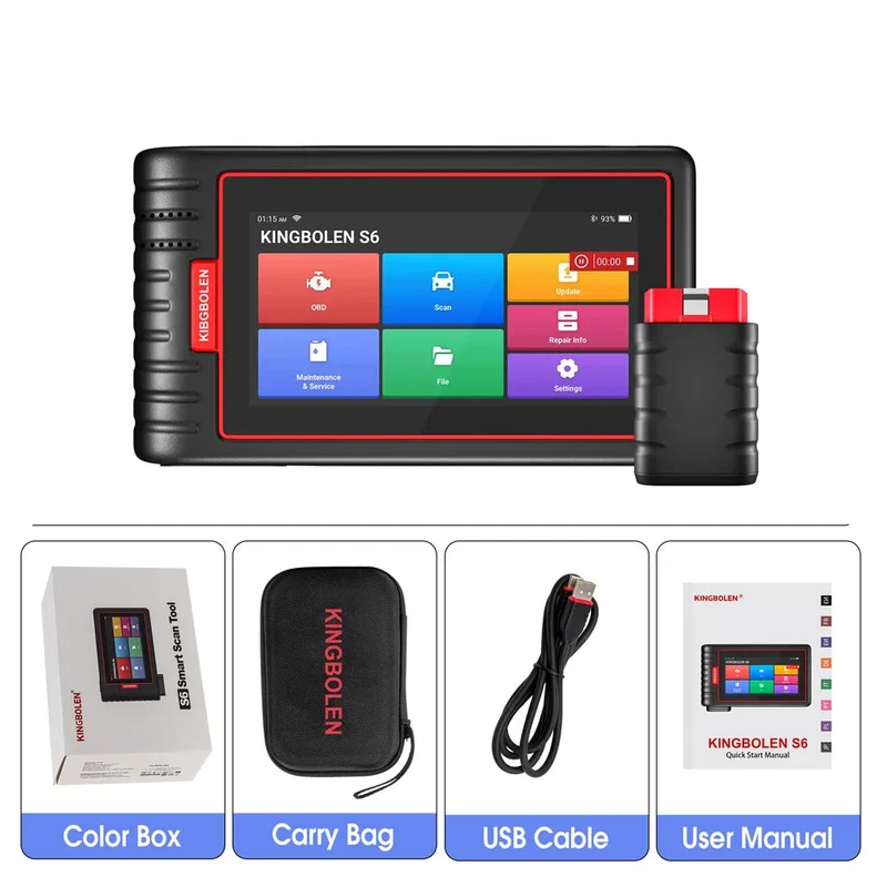 Bluetooth OBD2 Scanner – Auto Diagnostiek – Foutcode Uitlezer – Dashboard Scanner – VIN-Herkenning – 6 Inch Touchscreen – Bluetooth Verbinding