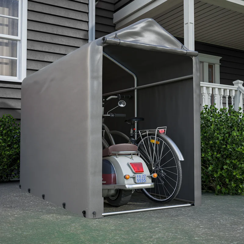 Berging Garage – Fietsenberging – Tuinkast – Opbergbox – Opbergruimte – Verzinkt Stalen Frame – Waterdichte Nylon Hoes