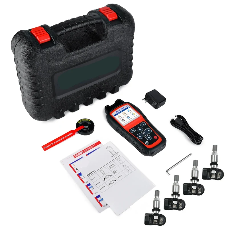 OBD2 Scanner - Diagnosecomputer - TPMS-Tool – Bandenspanningssensor Tester – TPMS Diagnostiek – Sensor Programmering – Wi-Fi Updates – Compact Lichtgewicht - Met WiFi 4-sensor
