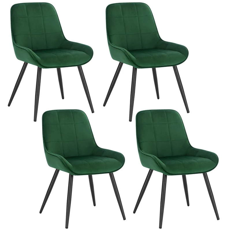 Eetkamerstoelen – Stoelen – Dining Stoelen – Velours Stoelen – Scandinavische Stoelen – Metalen Frame – Anti-Slip Vloerbescherming