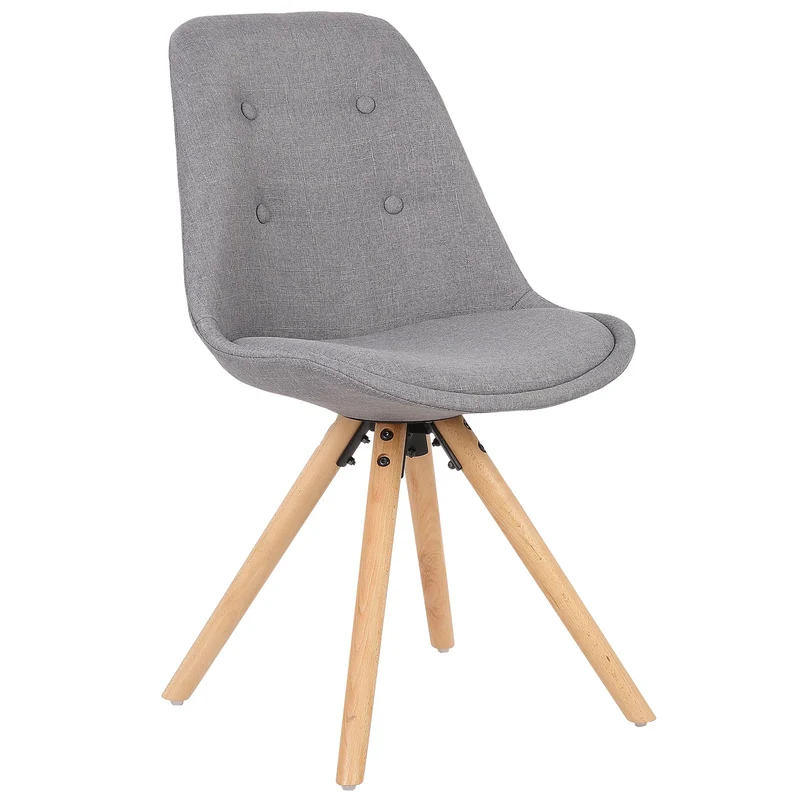 Eetkamerstoelen – Stoelen – Zitmeubelen – Linnen Stoelen – Massief Hout – Ergonomisch Ontwerp – Vloerbeschermers