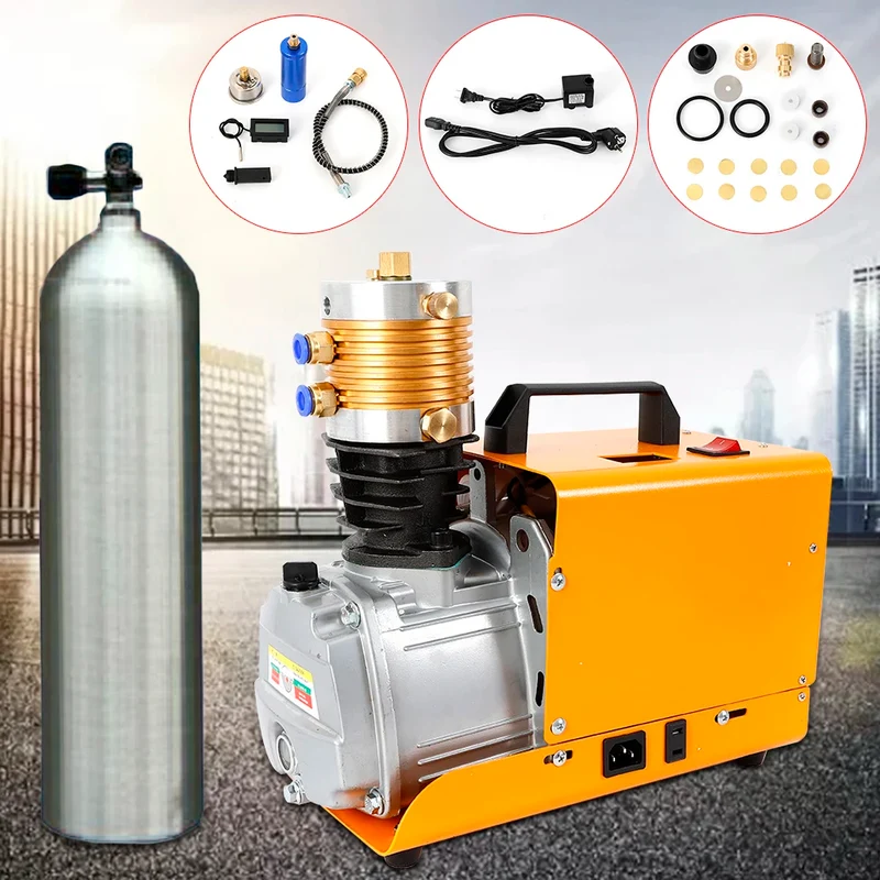 Elektrische Hogedrukpomp – Hogedruk Compressor – Luchtpomp – Drukpomp – 1800W Motor – 30 Mpa Werkdruk – Stil Gebruik