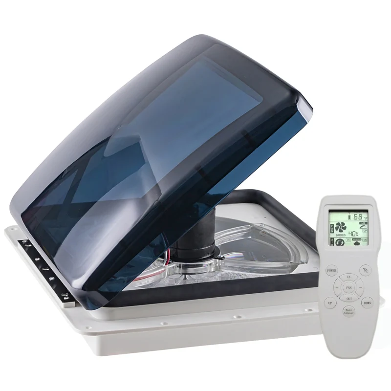 Elektrische Dakventilator – Camper Ventilator – Caravan Ventilator – Dakventilator 40x40 Cm – Regenbestendig – 10 Snelheden