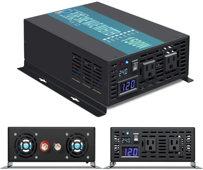 Spanningsomzetter – Inverter – Omvormer – Stroomomzetter – 1500W Vermogen – Zuivere Sinusgolf