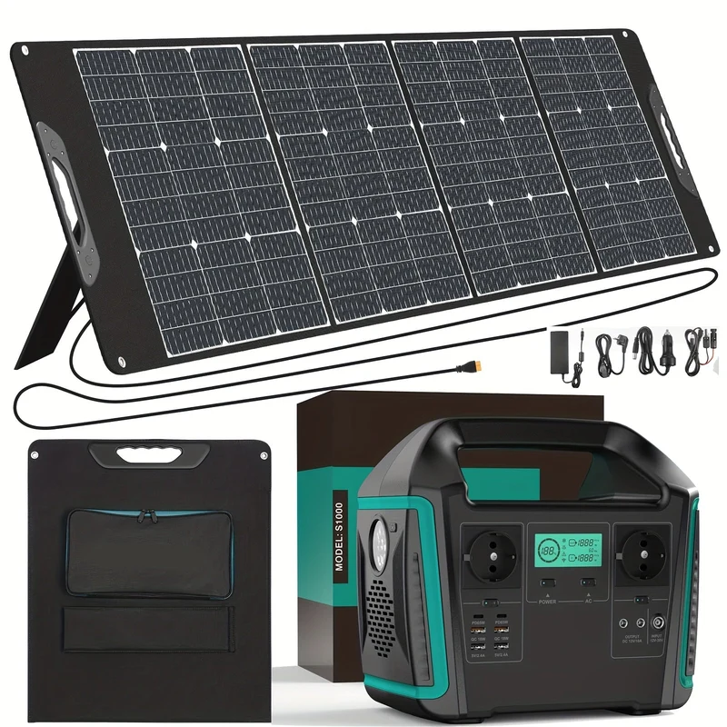 Draagbare Powerstation – Powerbank - Mobiele Accu – Noodstroom – Camping Generator – 725 Wh Batterij – 1000W Output