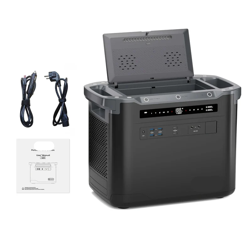 Draagbare Powerstation – Powerbank - Stroomgenerator - Mobiele Energiebron – Noodstroomvoorziening – Camping Accu – 2000W Vermogen – 1997Wh Capaciteit