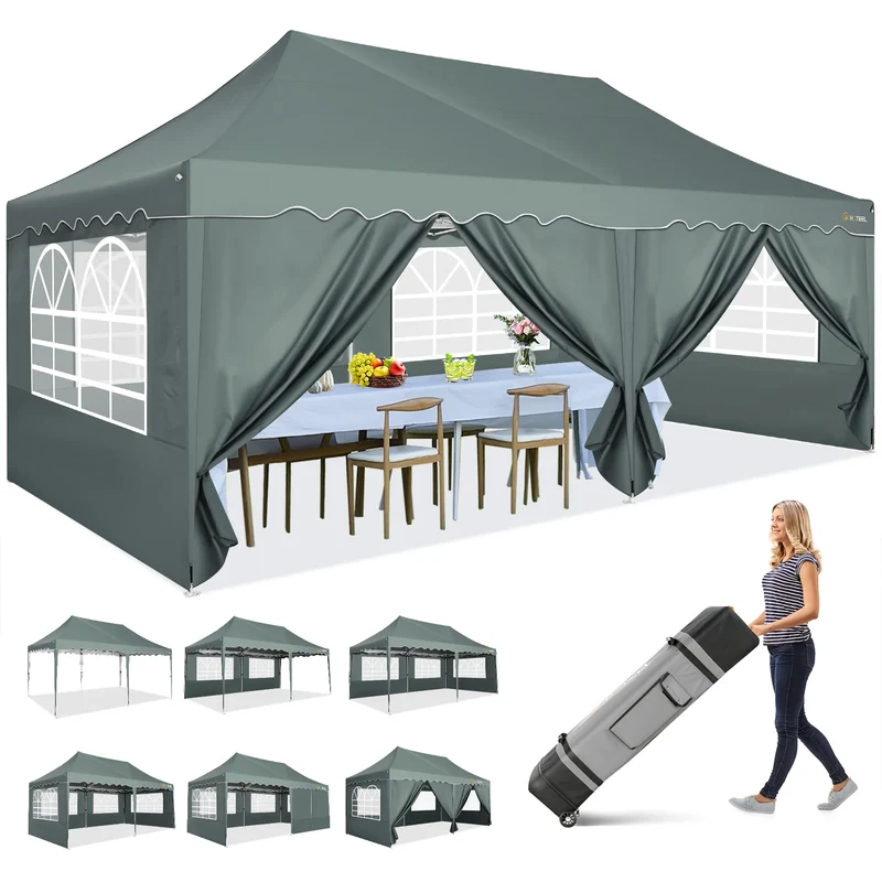 Partytent – Tent – Overkapping – Tuin Tent – 3x6 Meter – Waterdicht – UPF 50+ Bescherming - Grijs