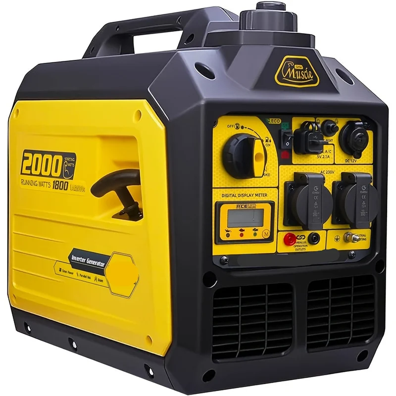 Benzine Generator – Draagbare Stroomvoorziening – Inverter Generator – Stille Generator – 2000 Watt Startvermogen – Smart Display