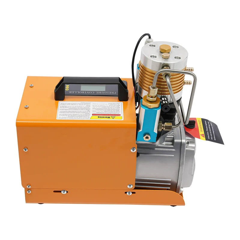 Luchtcompressor – Compressor – Luchtpomp - Airpress Compressor - Elektrische Compressor – Oppompen – Industrieel – 2800 RPM - 1800 W Motor – 40 Mpa Max Druk- 220V - Oranje