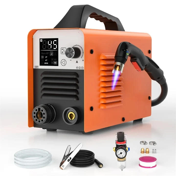 Plasmasnijder – Plasmasnijmachine – Metaalsnijder – Snijbrander – Compact – 45A – Max 12mm Snijdikte - 2T/4T IGBT - ARC - Slim LED-scherm