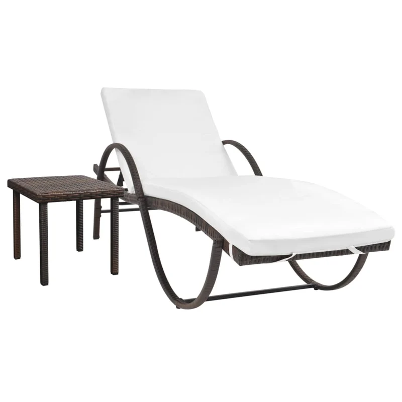 Lounge Set – Tuinligstoel – Buitenmeubel – Lounge Stoel – PE-Rattan – Gepoedercoat Staal – Afneembare Kussens