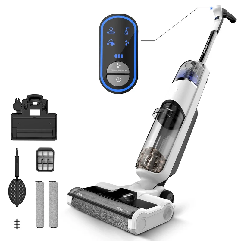 Draadloze Stofzuiger – 3-in-1 Schoonmaker – Stofzuiger Met Watertank – Nat en Droog Stofzuiger – Lichtgewicht – 40 Minuten Batterijduur - 150W - 2600mAh