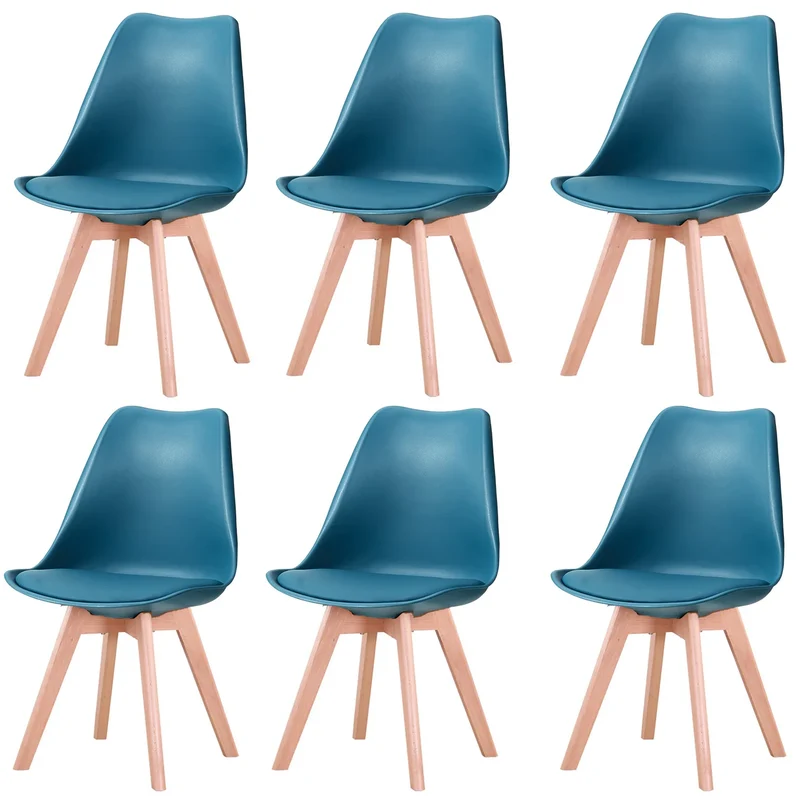 Eetkamerstoelen – Stoelen – Design Stoelen – Comfortabele Stoelen – Beukenhouten Poten – Kunstleer Zitvlak – Draagvermogen 120 Kg