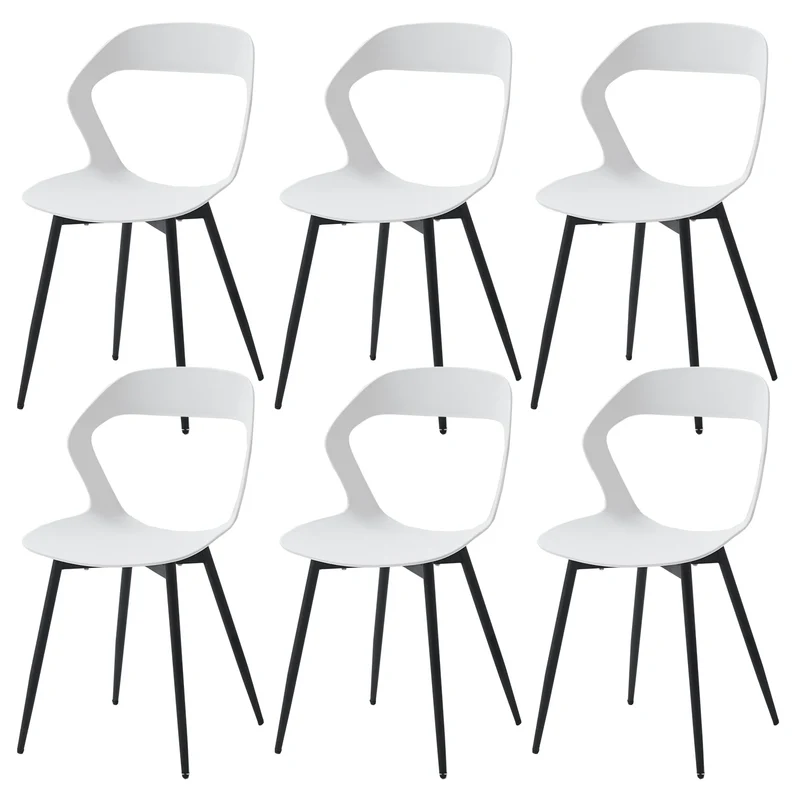 Eetkamerstoelen – Bureaustoelen – Stoelen Voor Eetkamer – Zithoeken – Stevige Metalen Poten – Comfortabele Kunststof Zitting