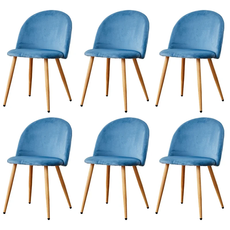 Eetkamerstoelen – Fluwelen Stoelen – Velvet Stoelen – Metalen Stoelen – Compacte Afmetingen – Max. Draagkracht 120 Kg