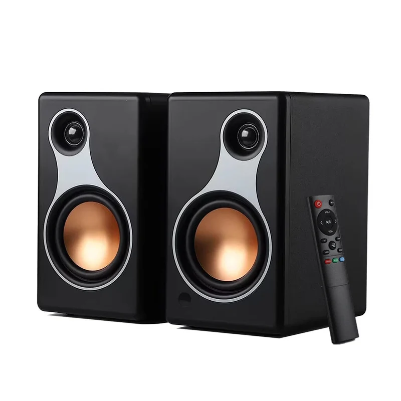 Bluetooth Bookshelf Speakers – Draadloze Speakers – Boekenplank Speakers – Compacte Speakers – 120W Vermogen – Houten Behuizing