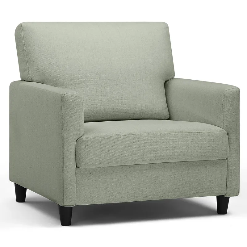 Relaxstoel – Fauteuil – Lounge Stoel – Zitstoel – Zacht Linnenhoes – Dikke Foam Vulling – Ergonomisch Design - 82 x 78 x 93 cm - Groen