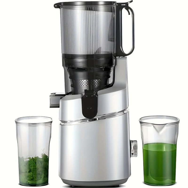 Slowjuicer – Sapmaker – Juicer – Sapcentrifuge - Sappentap – Groentesapmachine – 1,8 Liter Inhoud – 250 Watt Motor - Zilver