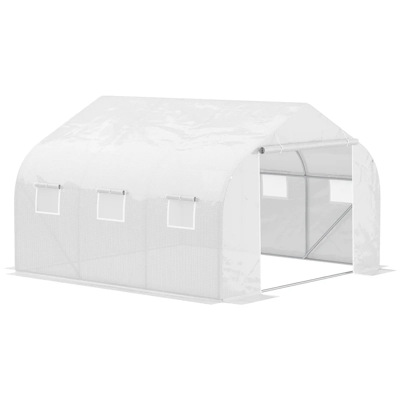 Invernadero – Kas – Tuinkas – Plantenkas – Serre – 450x300x200 cm – UV-bestendige Waterdichte Cover – Muskietennet Ventilatie