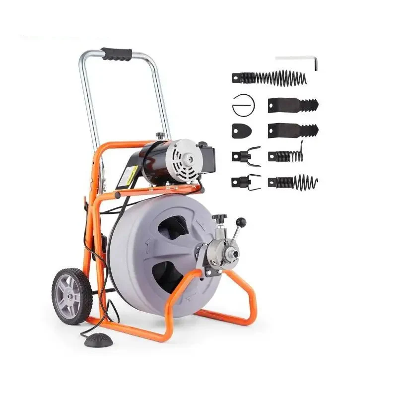 Elektrische Afvoerslang – Afvoerreinigingsmachine – Rioolontstopper – Afvoerslang – Verstoppingsverwijderaar – 23 Meter Stalen Kabel – Automatische Kabelvoeding - 75FT