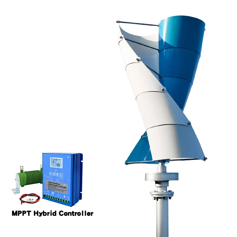 Windturbine – Verticale As Windmolen – Duurzame Generator – Energie Opwekker – 5000W Vermogen – 12V - Met Hybride Besturing
