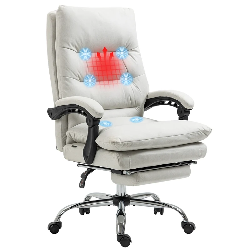 Ergonomische Bureaustoel – Massagestoel – Werkstoel – Gamingstoel – Thuiswerkstoel – 6 Massagepunten – Verstelbare Rugleuning