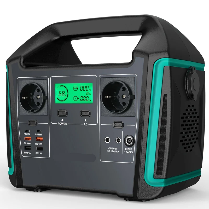 Draagbare Power Station – Mobiele Accu – Energieopslag – 725.6Wh - Zonne-Generator – Camping Stroom – 1000W Continu Vermogen – 200W Zonnepaneel