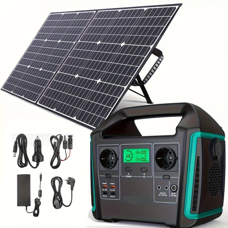 Draagbare Powerstation – Mobiele Accu – Camping Generator – Zonne-energie – 1000W Output – 725,76 Wh Capaciteit