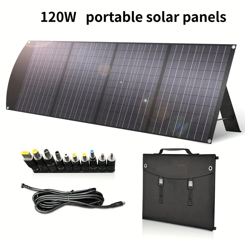Draagbare Zonnepaneel – Opvouwbaar Zonnepaneel – Mobiel Zonnepaneel – Outdoor Zonnepaneel – 120W Vermogen – USB Quick Charge 3.0 Uitgangen