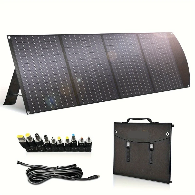 Draagbaar Zonnepaneel – Camping Zonnepaneel – Mobiel Zonnepaneel – Outdoor Zonnepaneel – 120W Output – Verstelbare Standaard