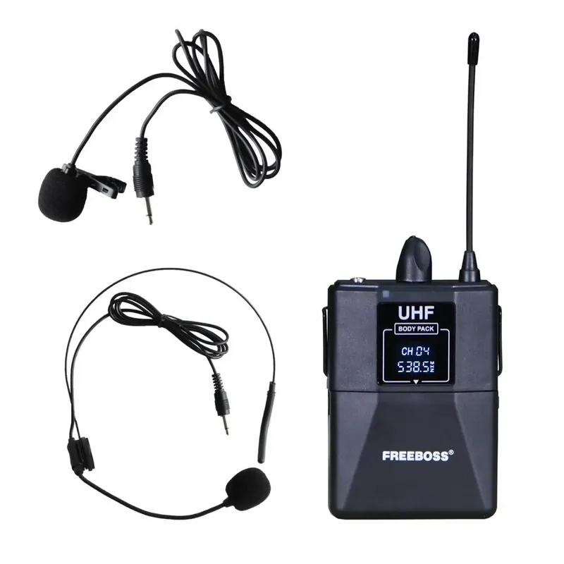 Draadloos Microfoonsysteem – Draadloze Microfoon Set – Karaoke Microfoon – Presentatie Microfoon – 30 Meter Bereik – Twee Handhelds En Bodypacks