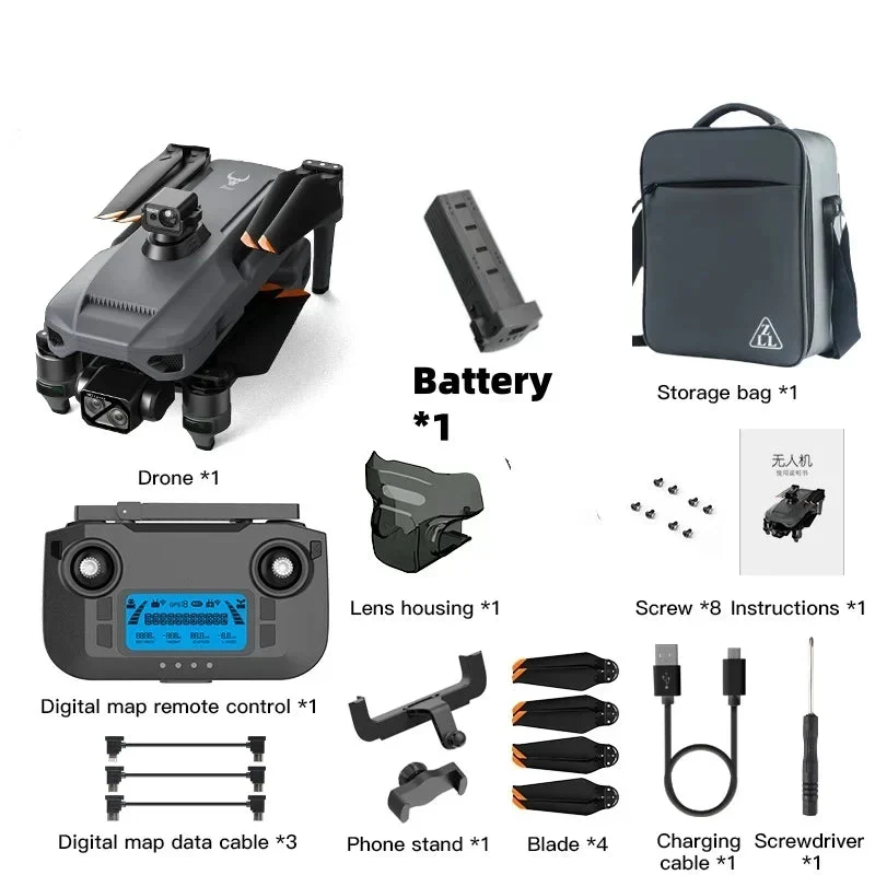Drone – Mini Drone – Camera Drone – Compact Drone – 4K Ultra HD Video – 40 Minuten Vliegtijd – GPS Ondersteuning