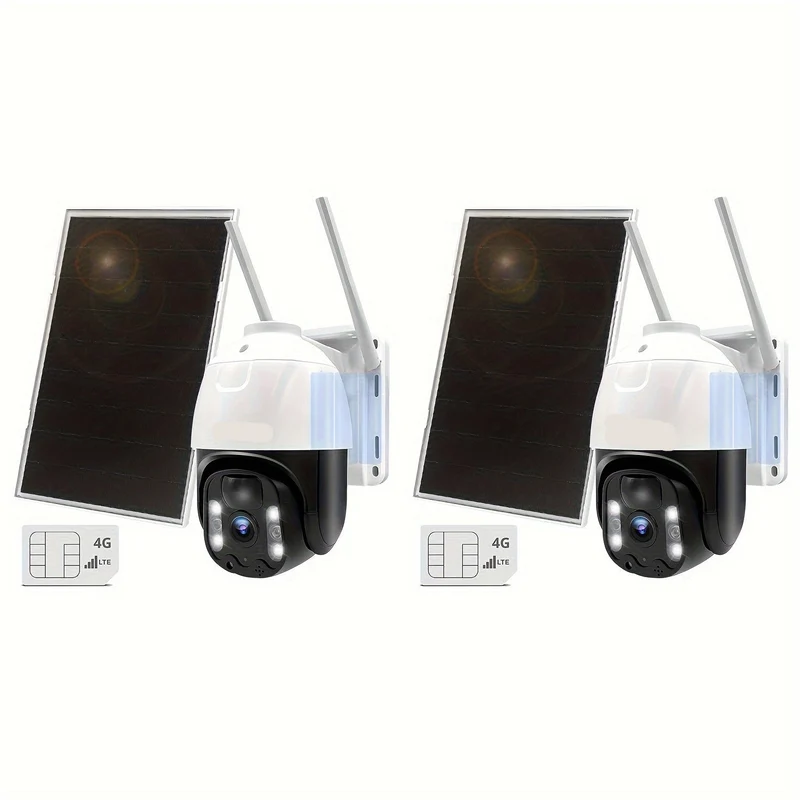 Draadloze Beveiligingscamera – Solar Camera – 3G 4G 5G Camera – Buiten Camera – 15600 mAh Batterij – Nachtzicht – Bewegingsdetectie