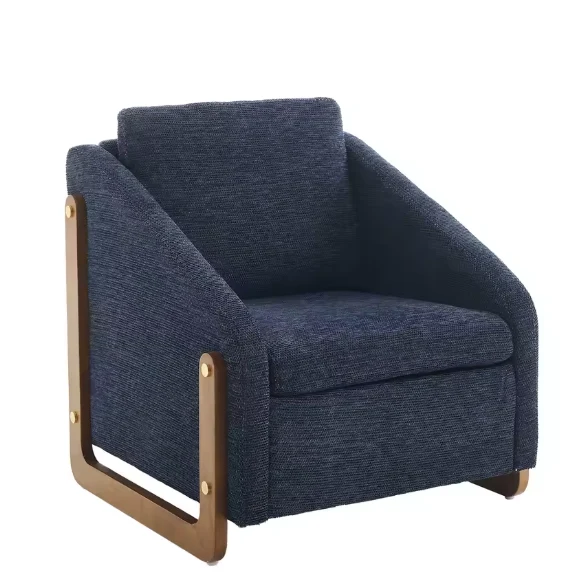 Fauteuil – Loungefauteuil – Relaxstoel – Zetel – Teddystof – Ergonomisch Comfort – Opbergruimte - 201 x 85 x 90 cm - Diepblauw