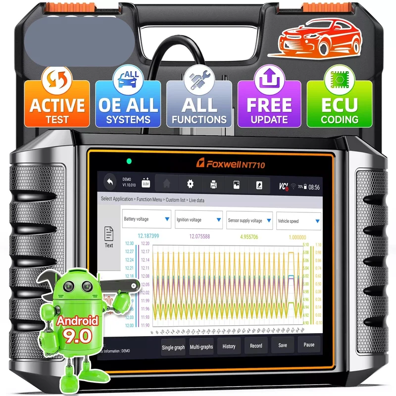 OBD2 Scanner – Auto Diagnosetool – Foutcode Lezer – Auto Scanner – Diagnosesysteem – 5,5 Inch Touchscreen – ECU-Codering