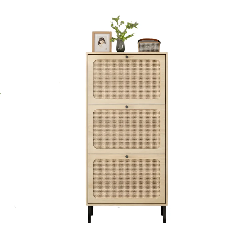 Schoenenkast – Schoenopberger – Schoenenrek – Schoenenmeubel – Rattan Decor – Verstelbare Planken – Krasbestendig Melamine