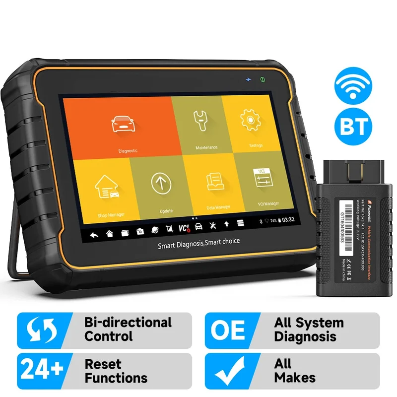 Diagnosetool Auto – OBD Scanner – Auto Scanner – Auto Diagnose – 7-Inch Touchscreen – All-System Scan – Wifi Updates