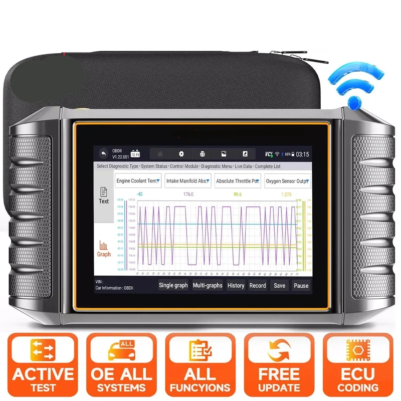 Autodiagnose Scanner – Foutcode Scanner – OBD2 Scanner – Auto Diagnose Tool – 5.5-Inch Touchscreen – Wi-Fi En Bluetooth