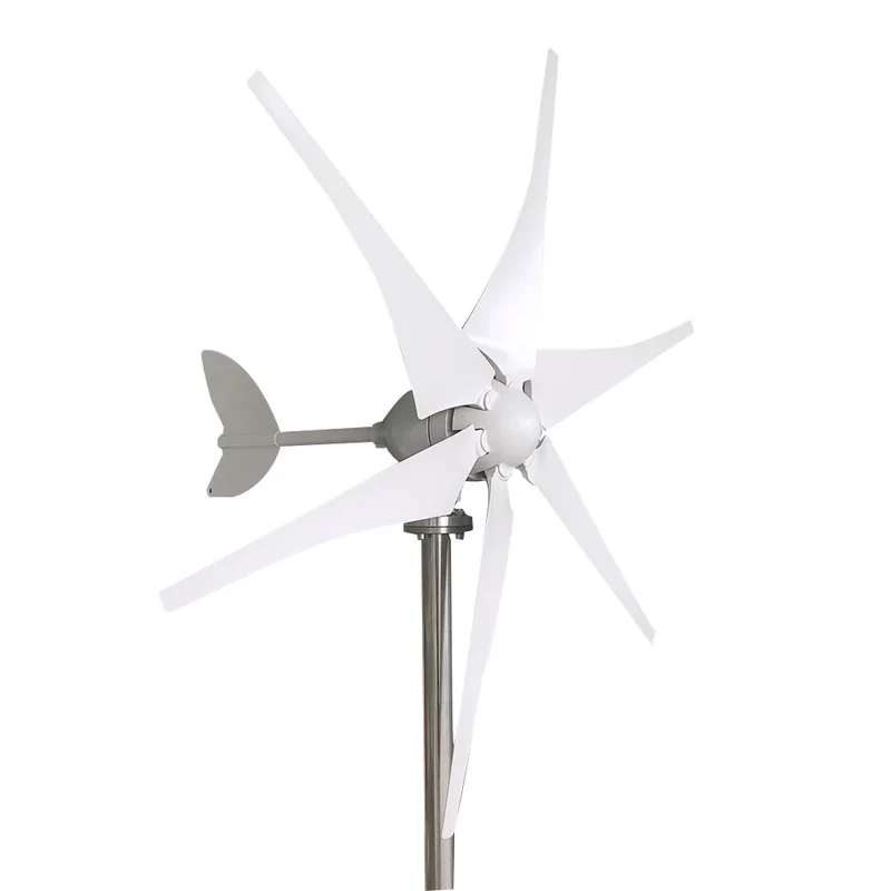 Windturbine – Windgenerator – Energieopwekker – Duurzame Energie – Horizontale As – 1000W – 6 Nylon Bladen – Aluminium Behuizing - 24V - Met MPPT-controller
