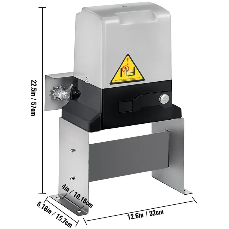Automatische Schuifpoortopener – Schuifpoort Motor – Poortbediening – Poortautomatisering – Elektrische Poortopener – 600 Kg Draagkracht – 370W Motor