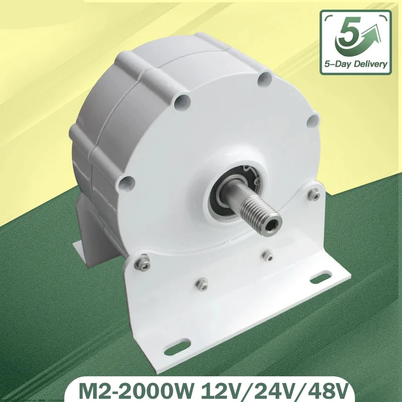 Wind- En Waterkrachtgenerator – Duurzame Generator – Off-Grid Stroomopwekker – Energieopwekker – Aluminium Behuizing – Hoog Rendement - 48V (zonder Basis) – 2000W 300RPM